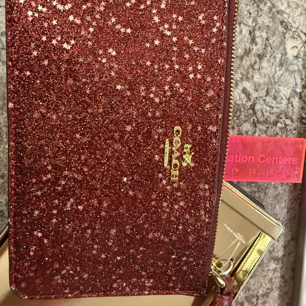 Coach Sparkling Red Wristlet